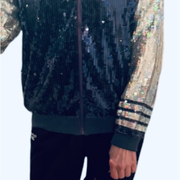 Detroit Lions Women’s One Size Blue & Silver Sequined Jacket - Picture 10 of 10